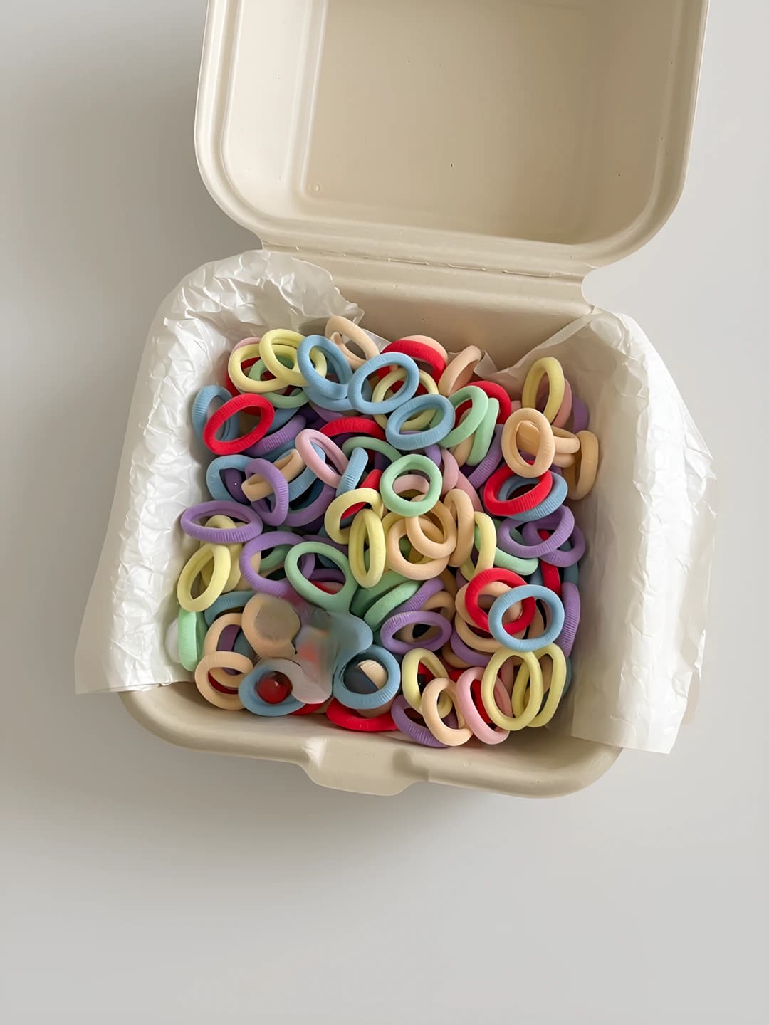 Rose green hair ties (200 pcs)