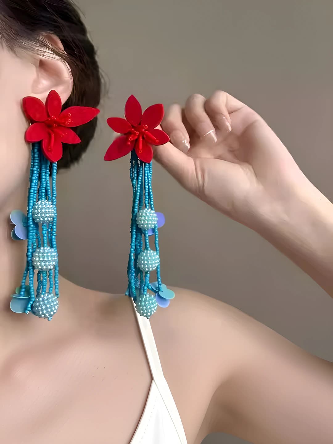 30# Серебряная игла - Красный - Синий