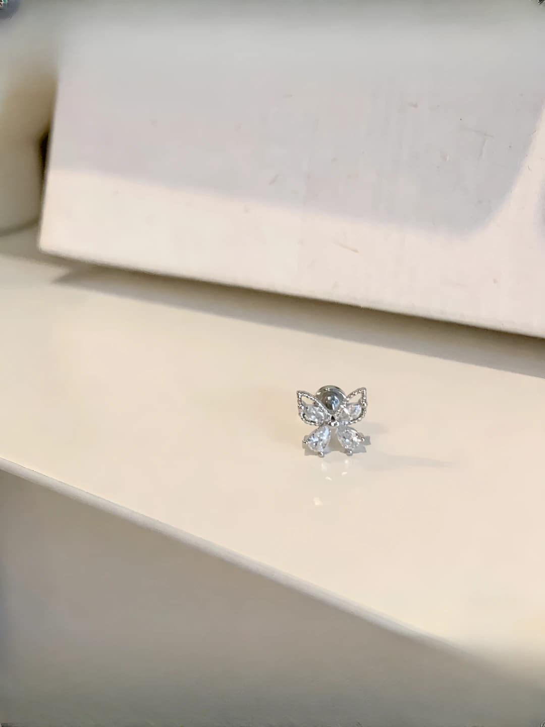 A009801 White gold 0.8*6mm