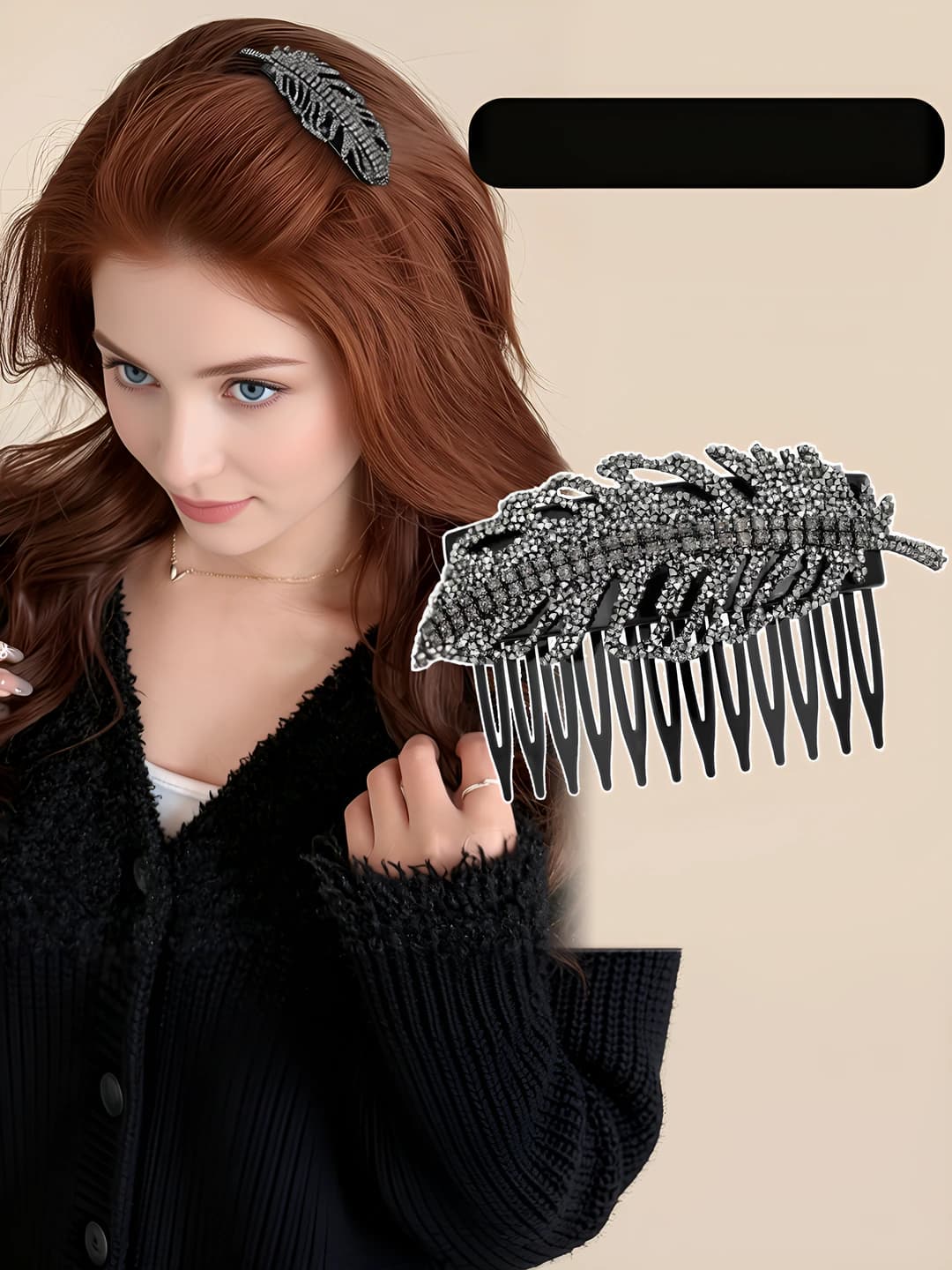 Sparkly diamond hair comb
