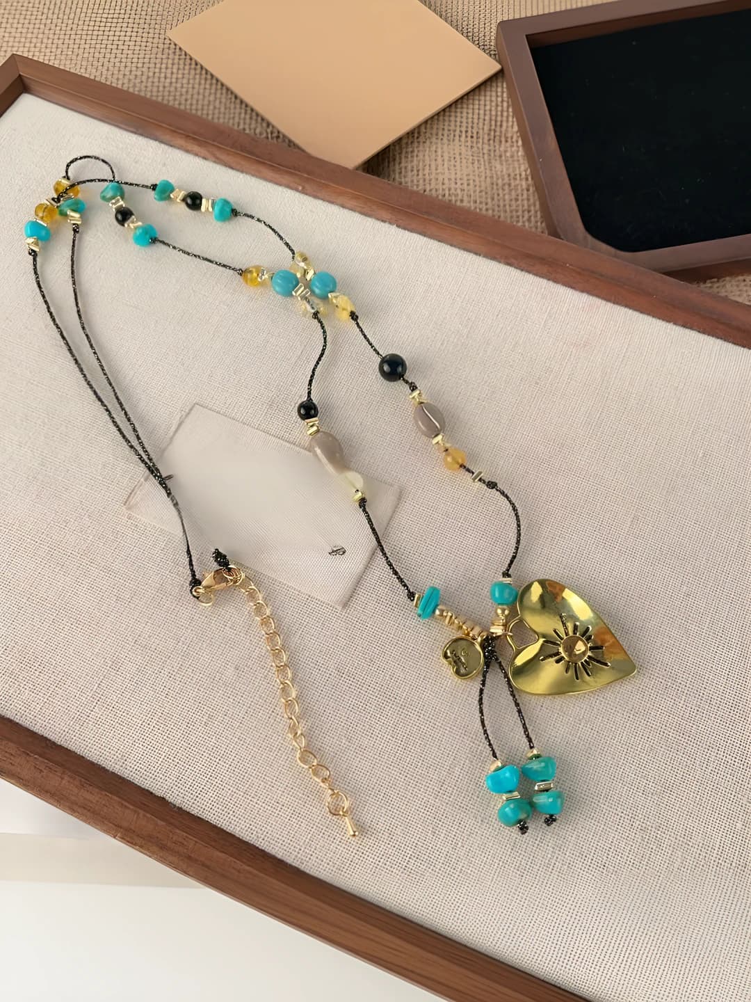 Ethnic style braided cord necklace