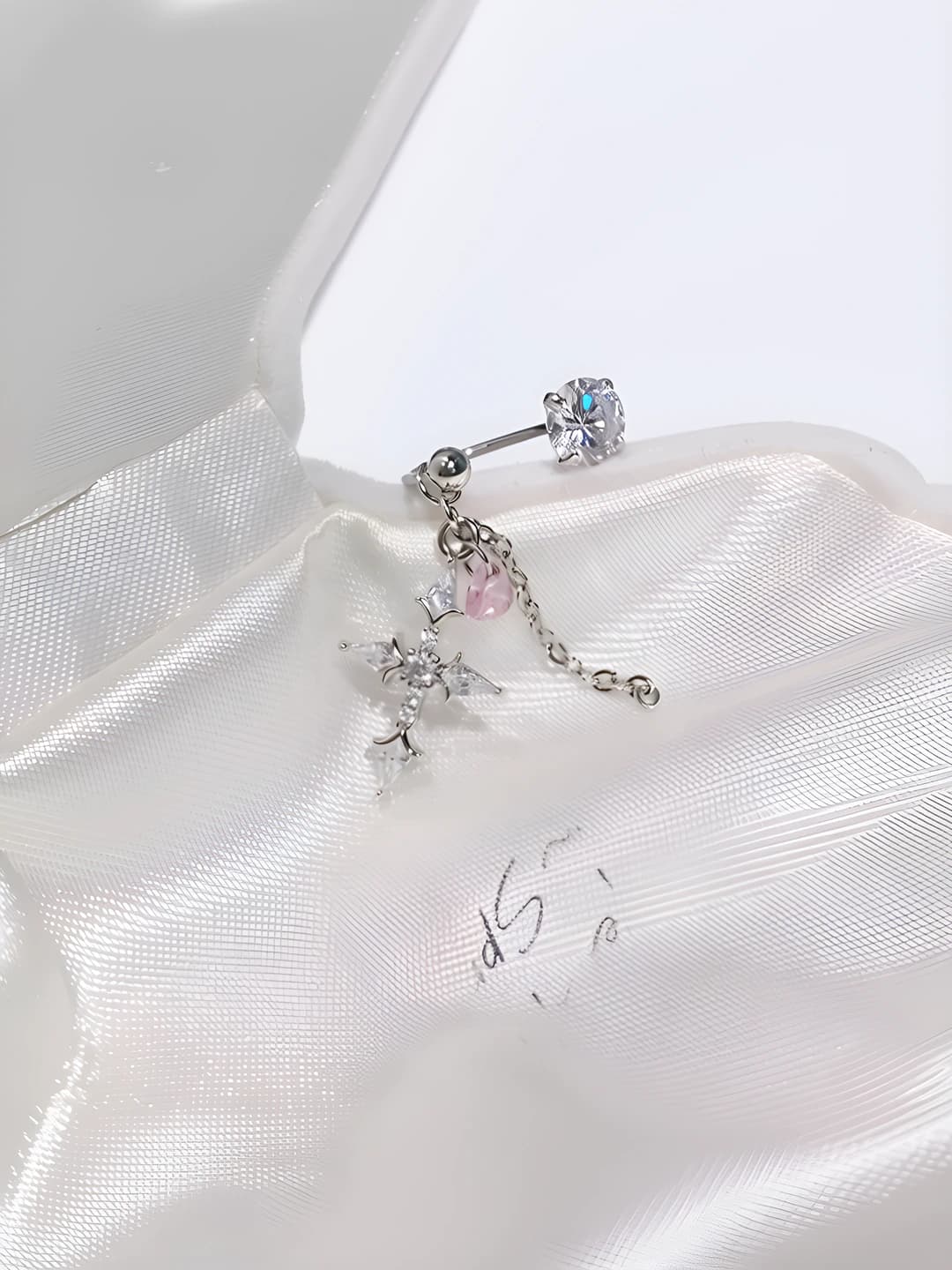 A99537 silver cross tassel 1 pc