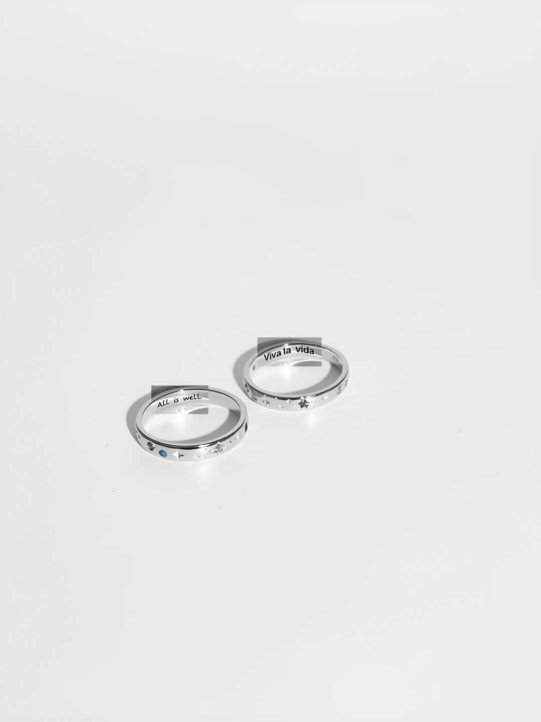 Women's star-shaped couple rings, as a gift