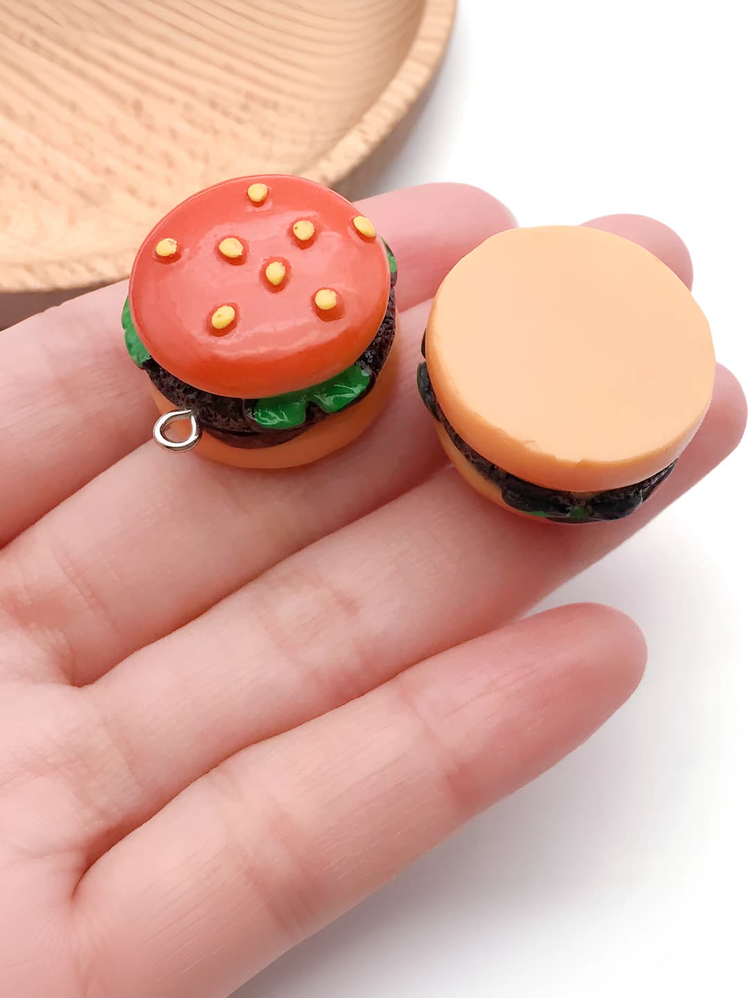 Оранжевый resin бургер 26x23x15mm-6.5g