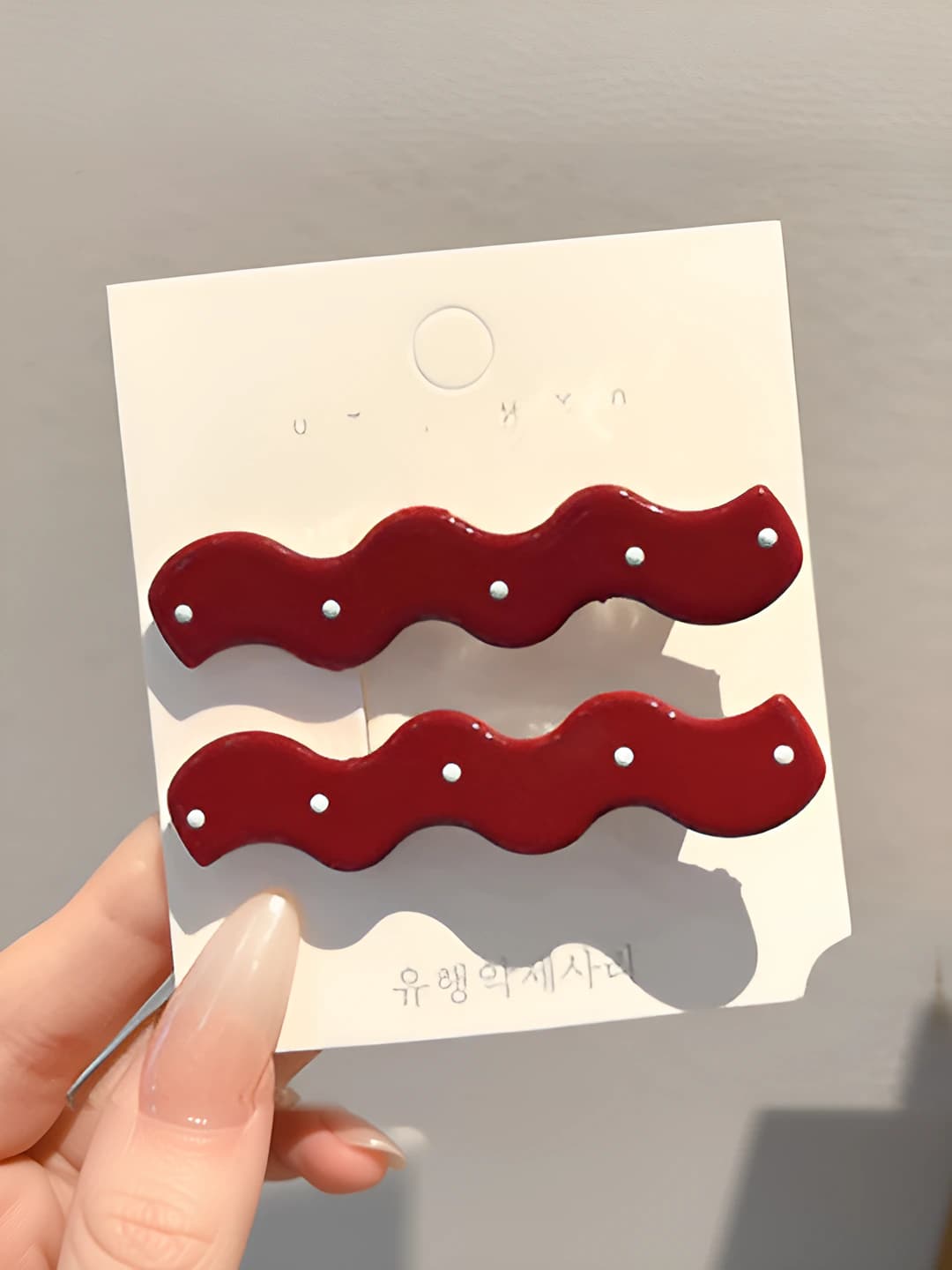 1# Dotted wavy variant [1 pair] 6.5 cm