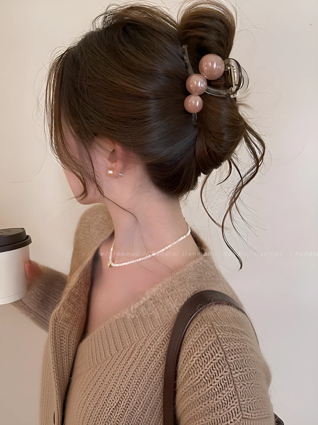 3# Прозрачный серый, 8 см, светлый кофе