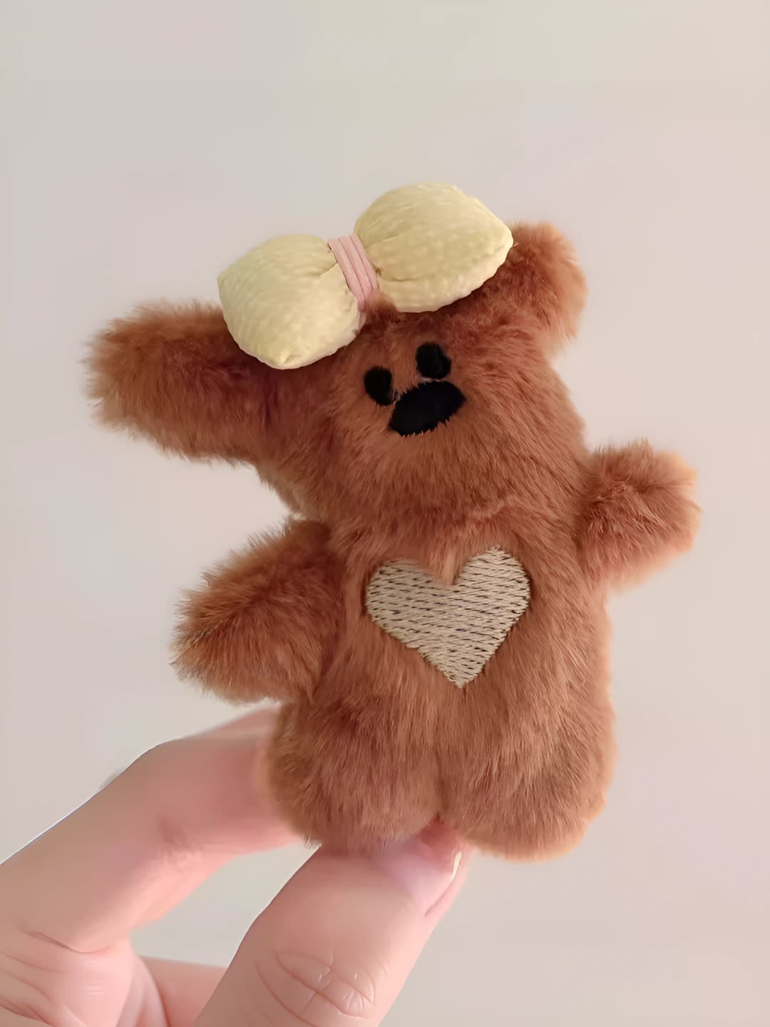 1# Dark coffee bear hair clip 7.5*9 cm