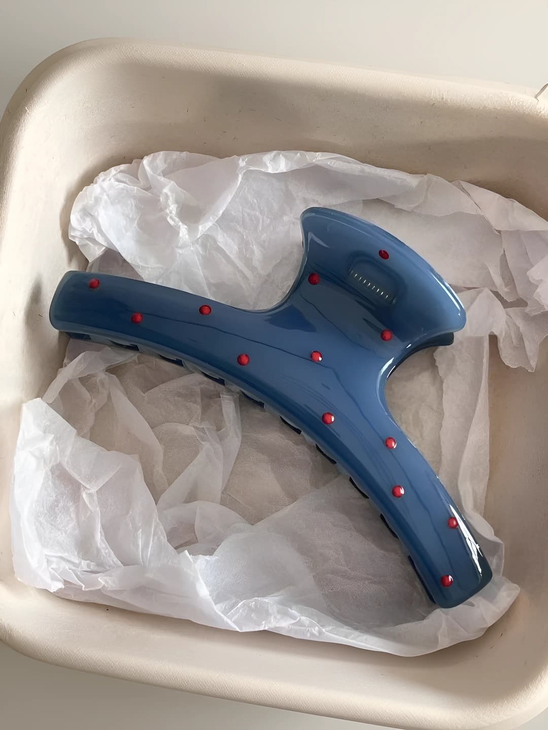 2# Blue polka dot 11.5 cm