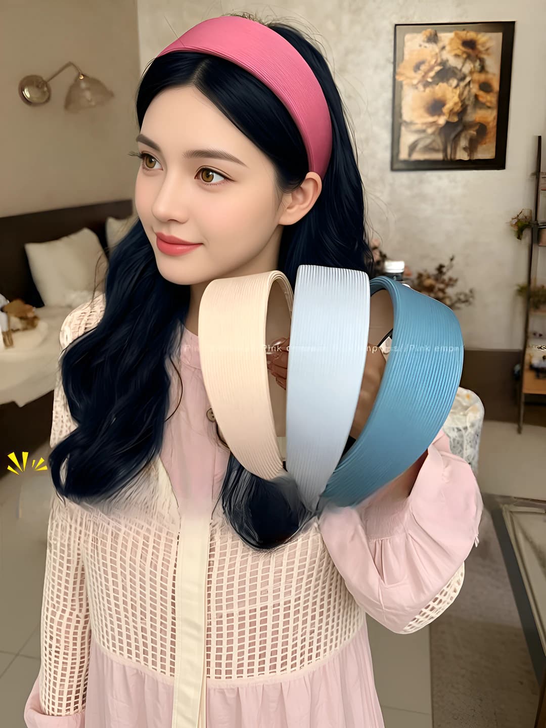 Women's Korean style wide edge headband for hair lift and face washing hold, 2026