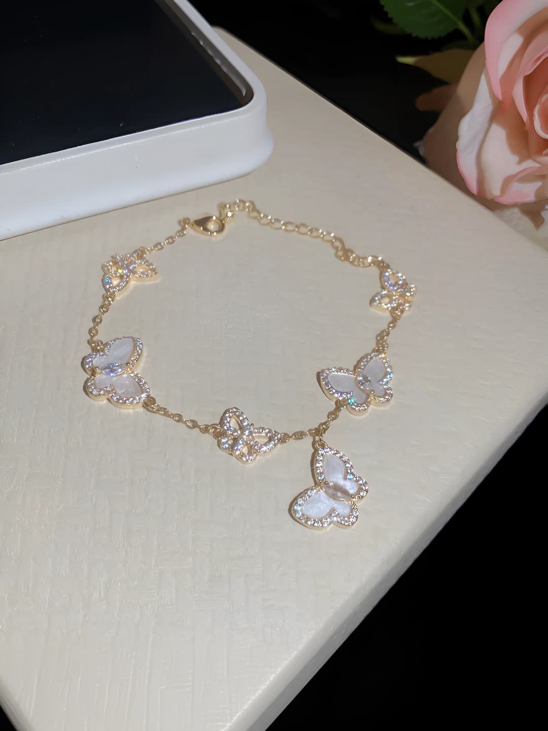 Bracelet - Gold - White