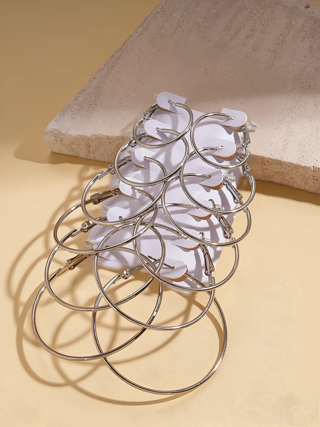 Steel post - Silver (6-piece set)