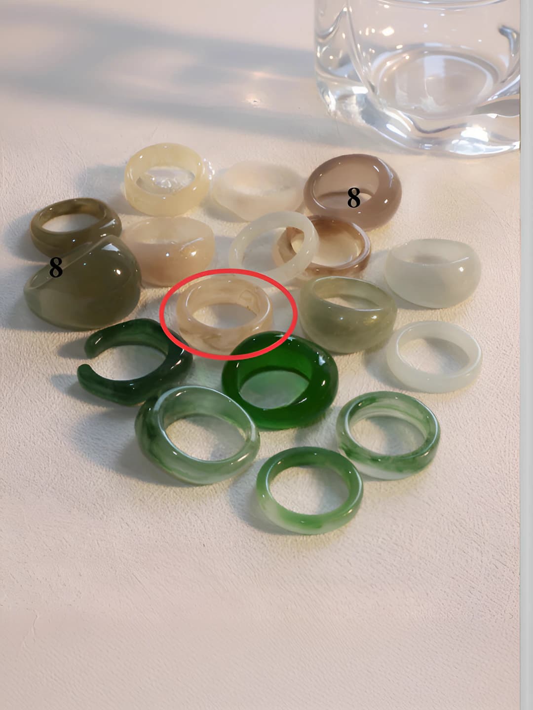 Cream yellow ring