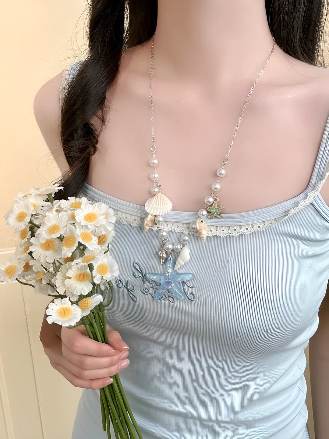 Ko'k dengiz yulduzi taqinchoqli zanjir