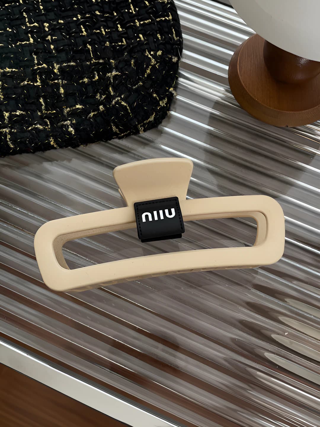 Oval tag, khaki, 13 cm