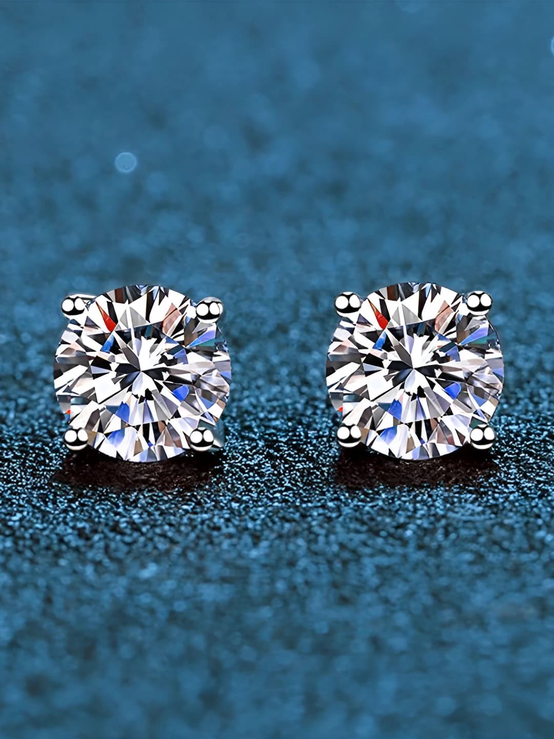 Женские серьги-гвоздики с моissanite, геометрическая форма, не выцветают