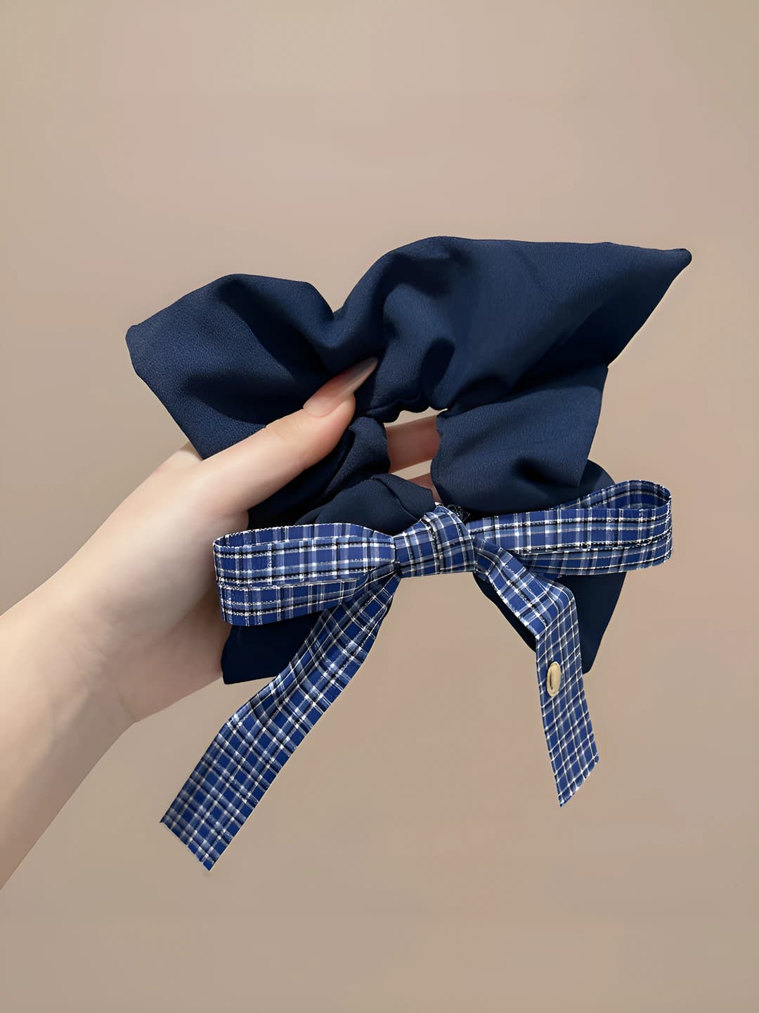 Denim, plaid ribbon
