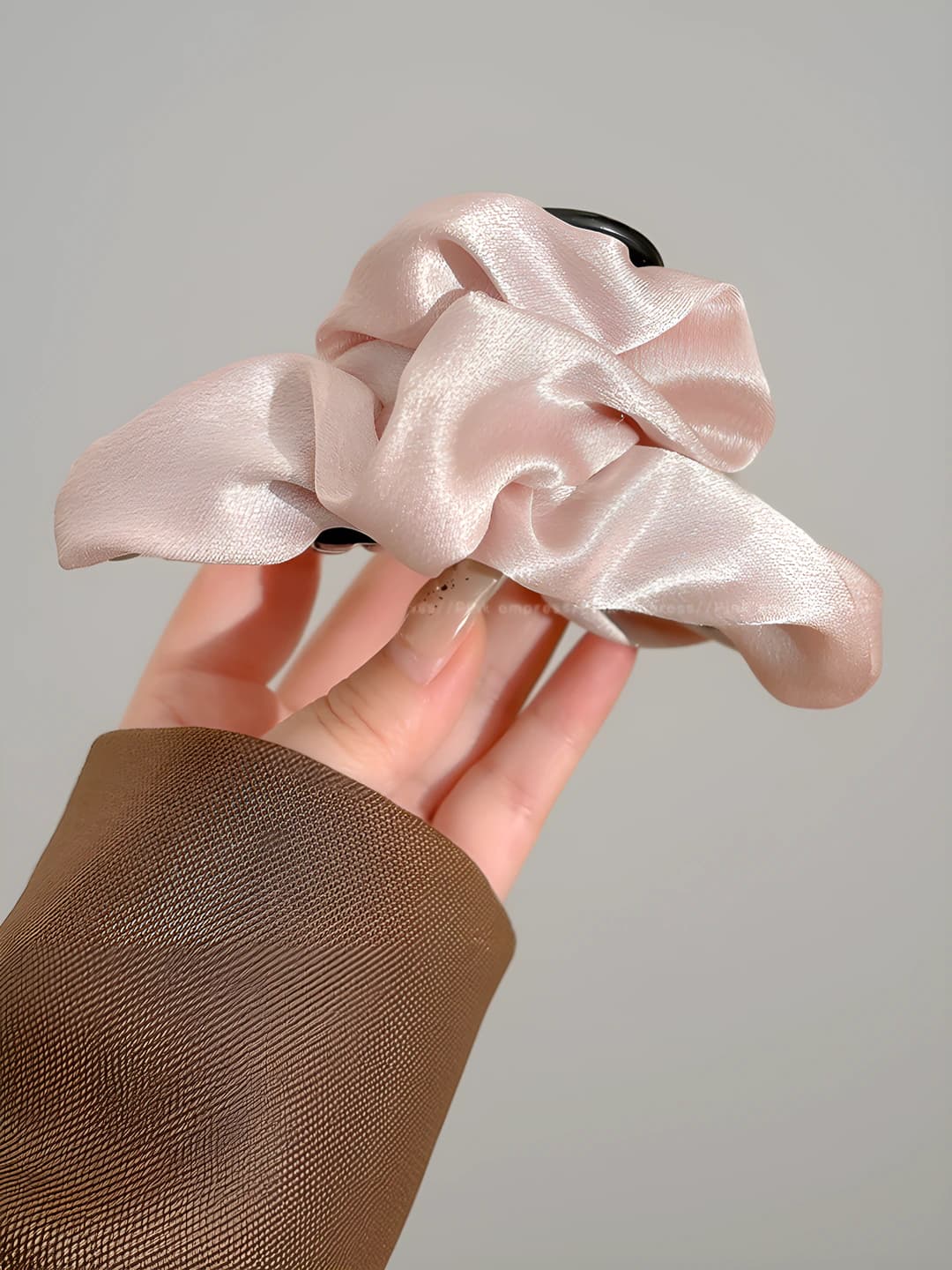 2# Lilac pink ruffled cloud claw clip 13cm