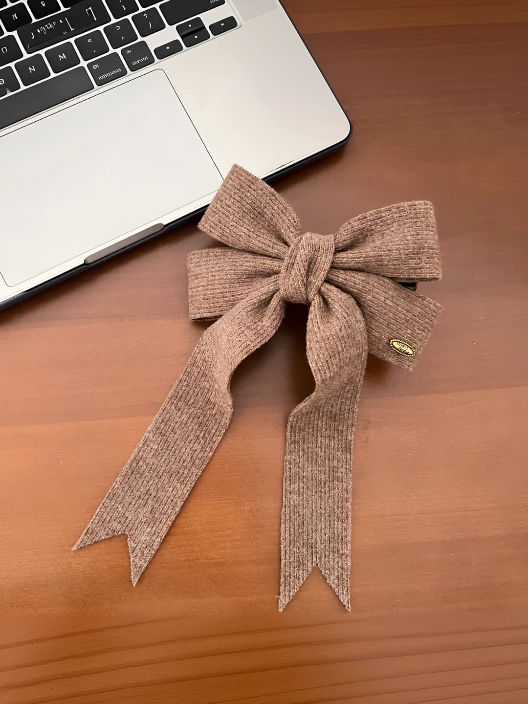 Coffee knit bow [Upgraded]