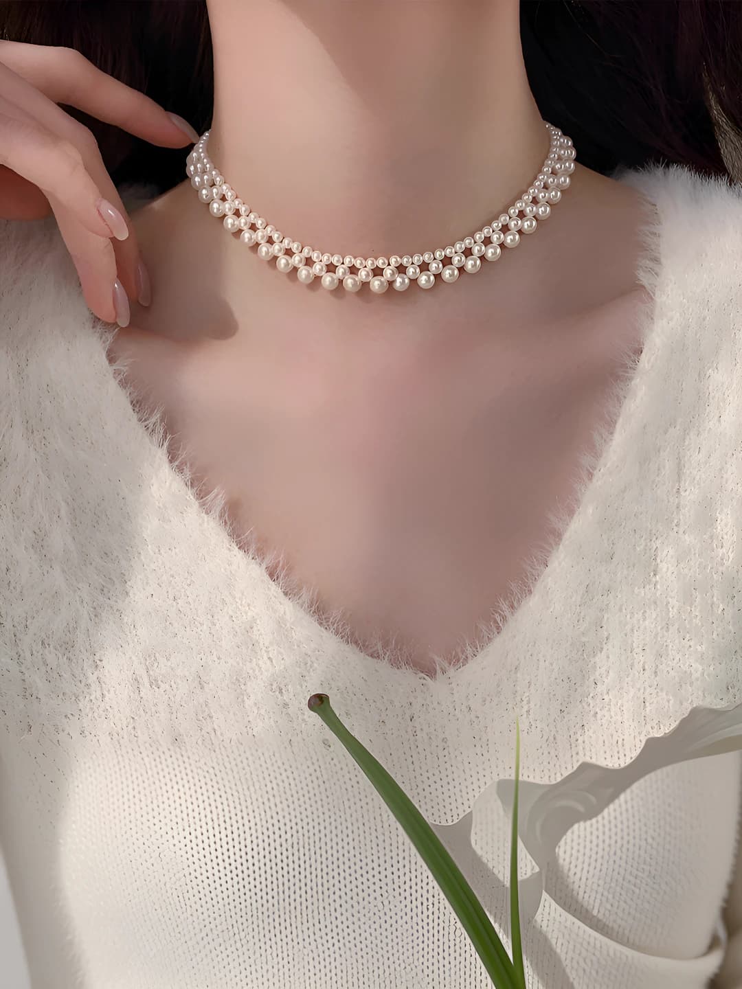 37# necklace - White