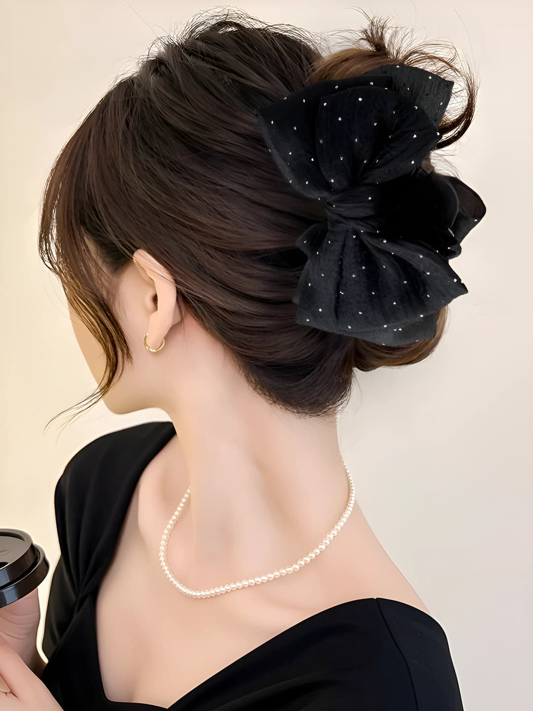 Black asymmetric bow