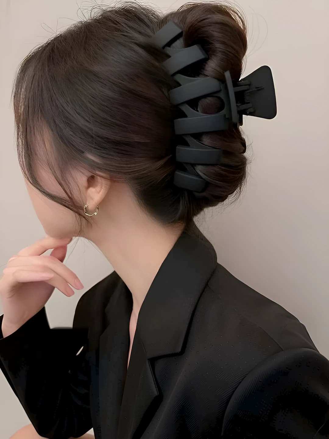 6#Irregular black clip 11cm