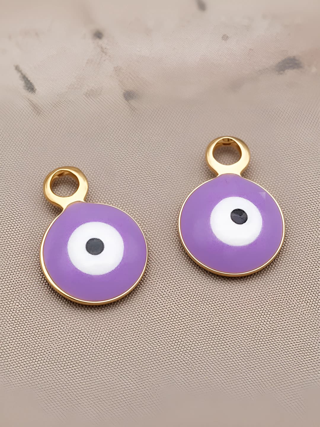 1pc Small Purple Devil Eye 6x9mm