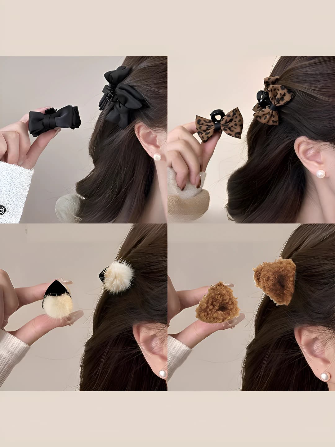 Women's hair clips and combs: small size, for side, hair clip, design element: cross, style: Chanel style, product type: headwear, for whom: women