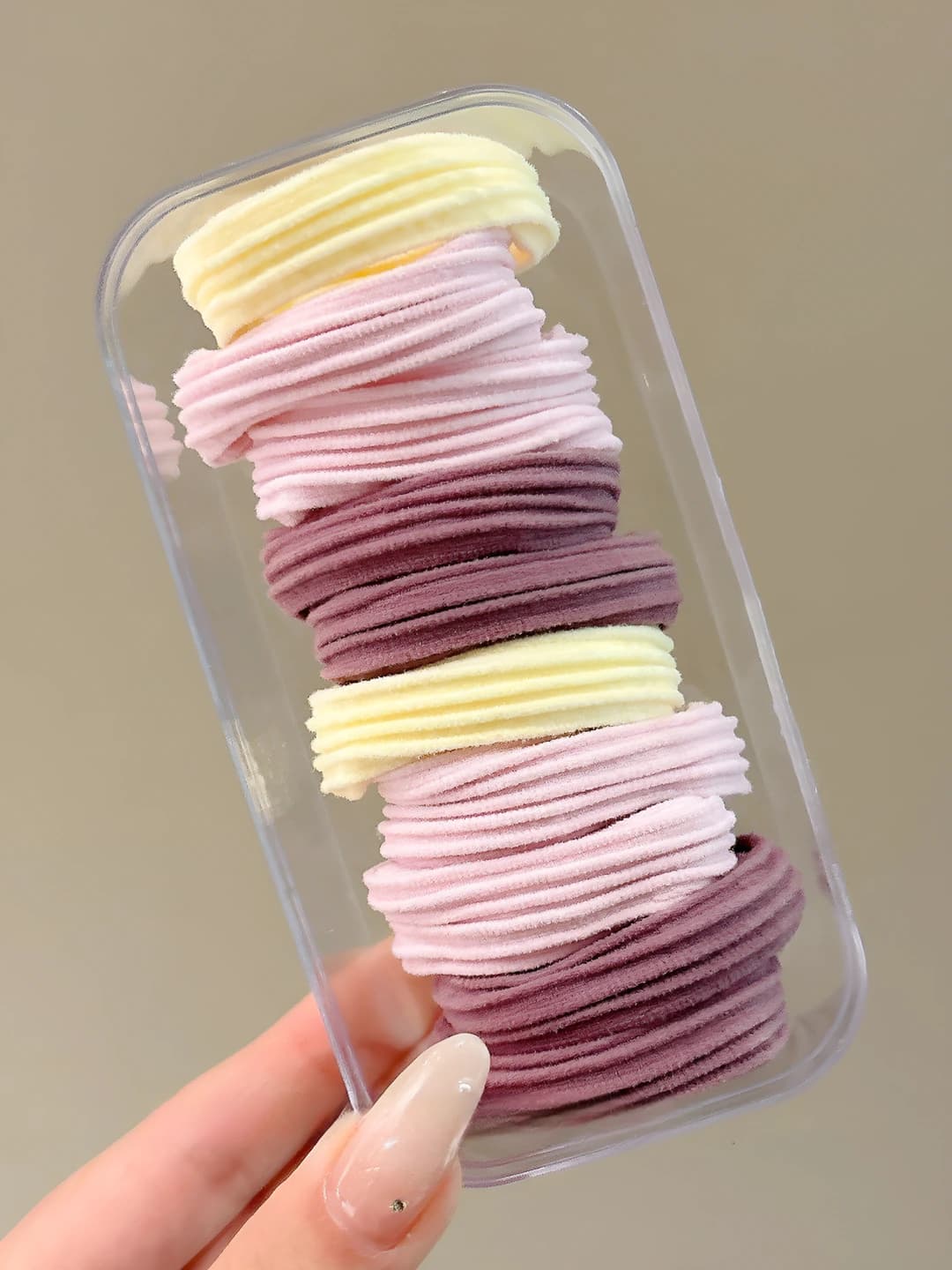13# Purple - striped, 10 pcs, oval box, 4.5 cm