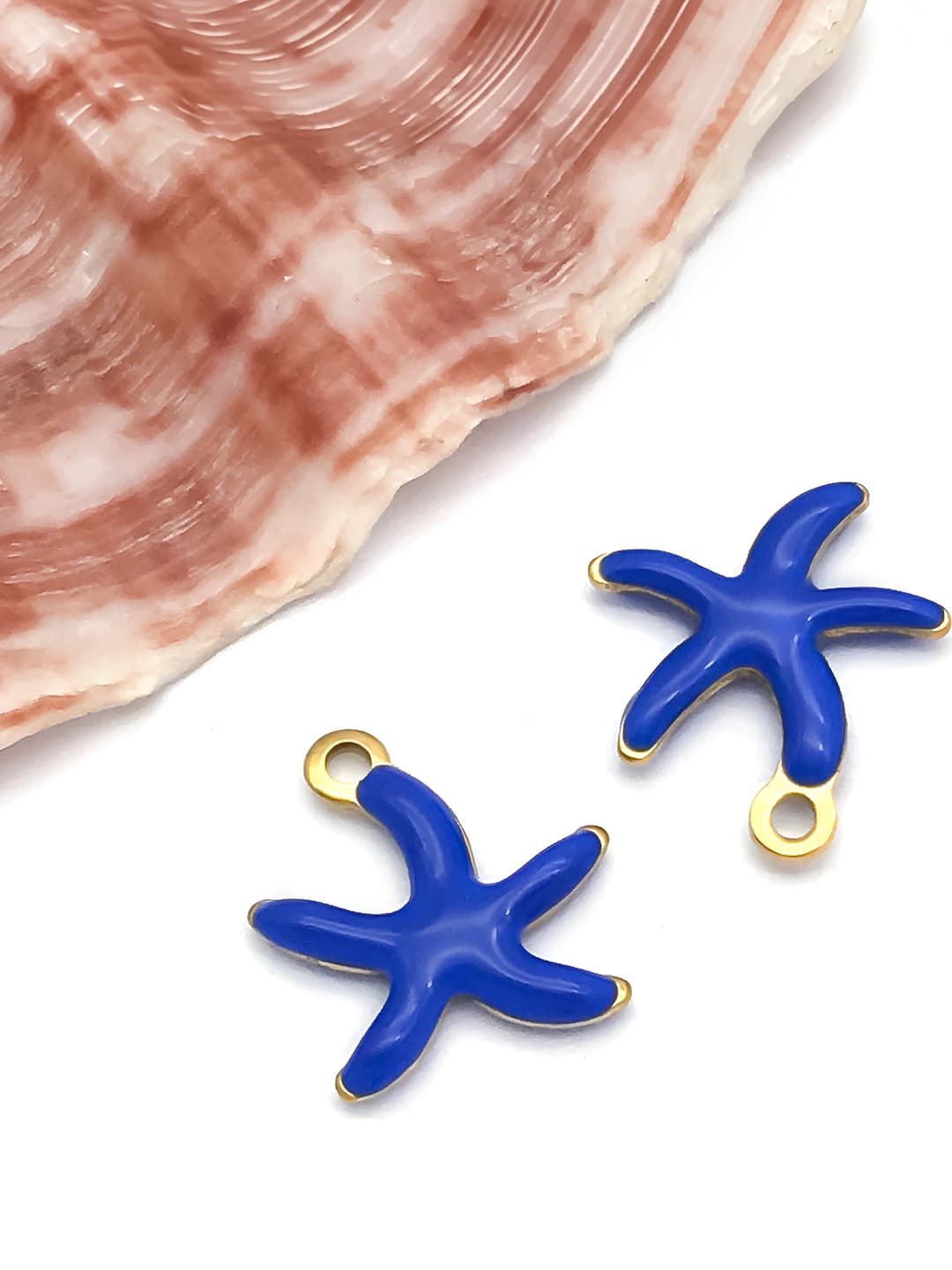 1 pc small gold navy starfish 10x10mm-0.2g