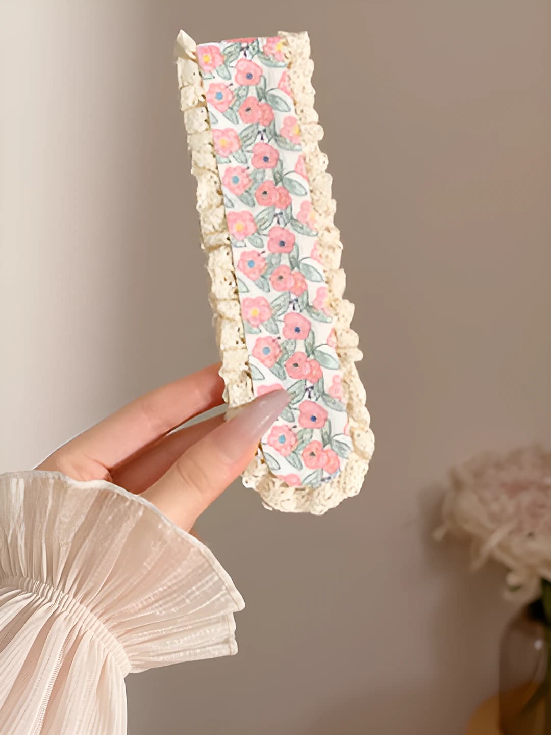 Pink floral, 34*5 cm