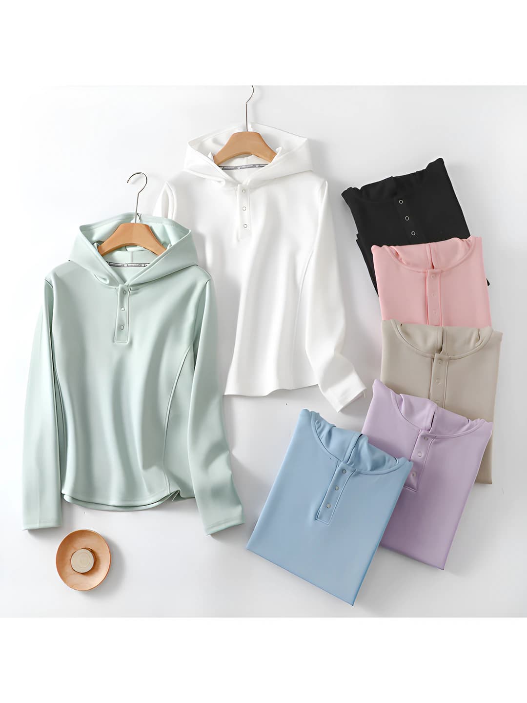 Women's spring-summer Korean style long sleeve slim fit slimming casual sweatshirt