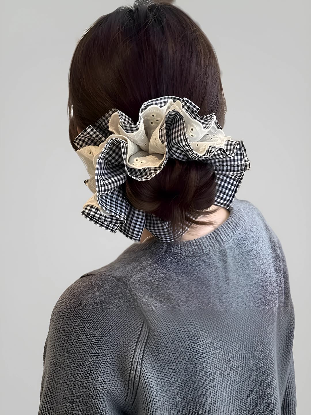 Plaid lace ~13 cm