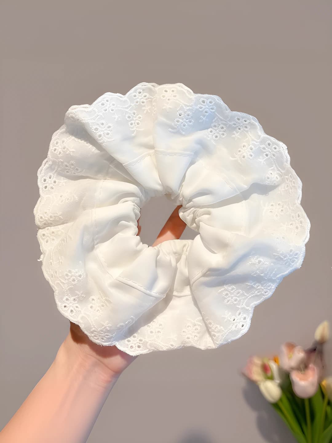1# White lace (4 layers) 12 cm
