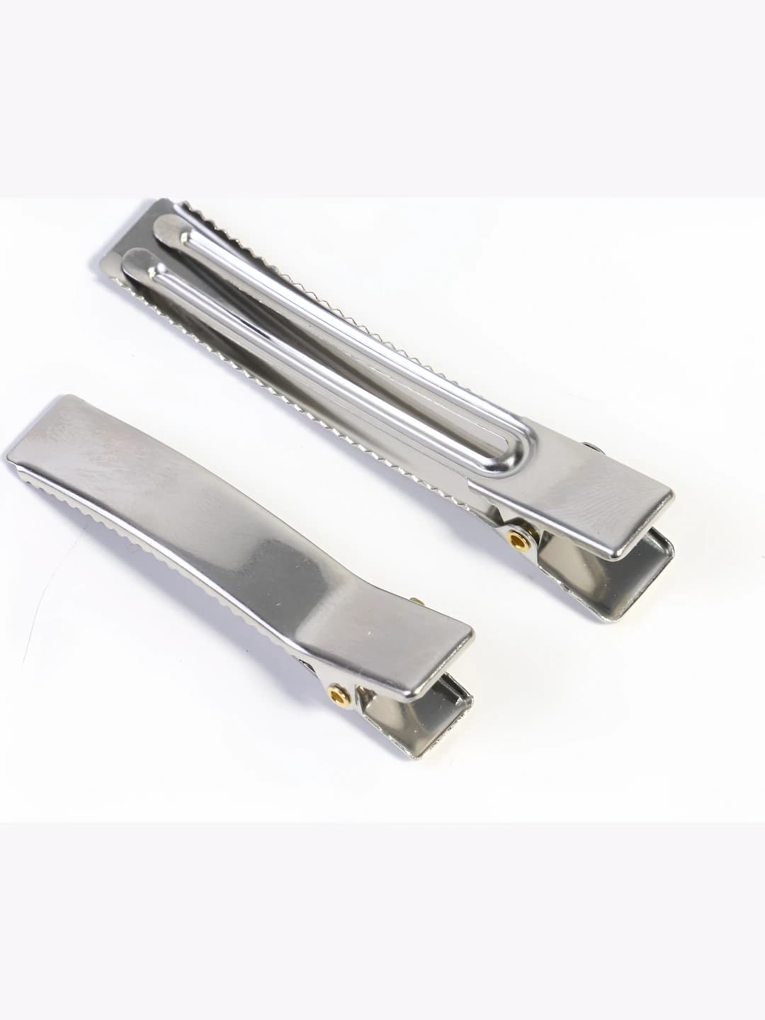 6 cm standard steel two-prong duck clip