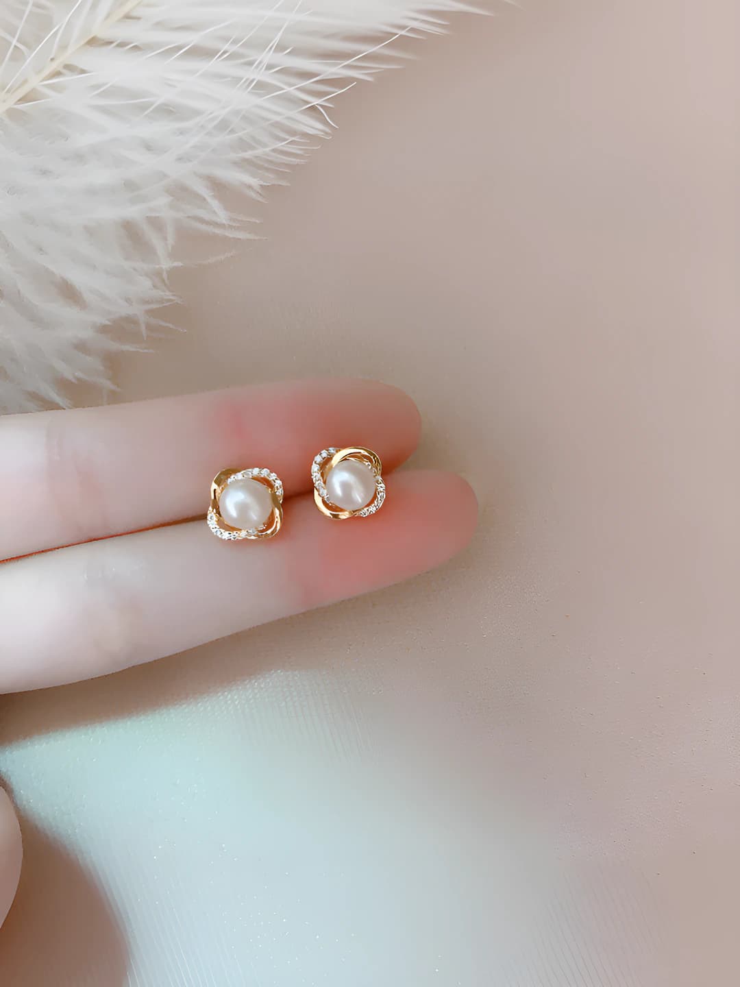 1# Diamond pearl stud