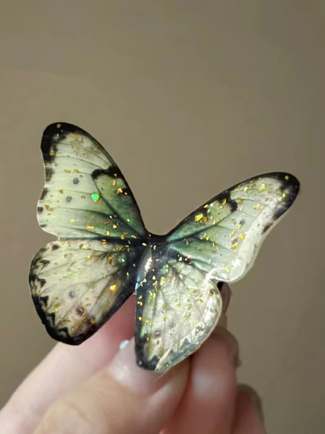 Teal butterfly clip