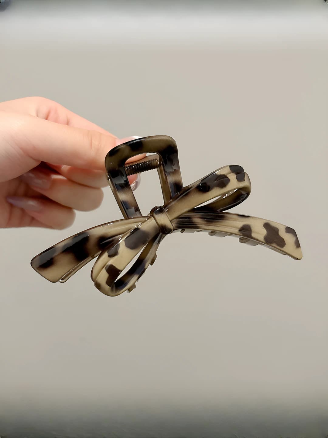 1# Большой леопард бант 12cm