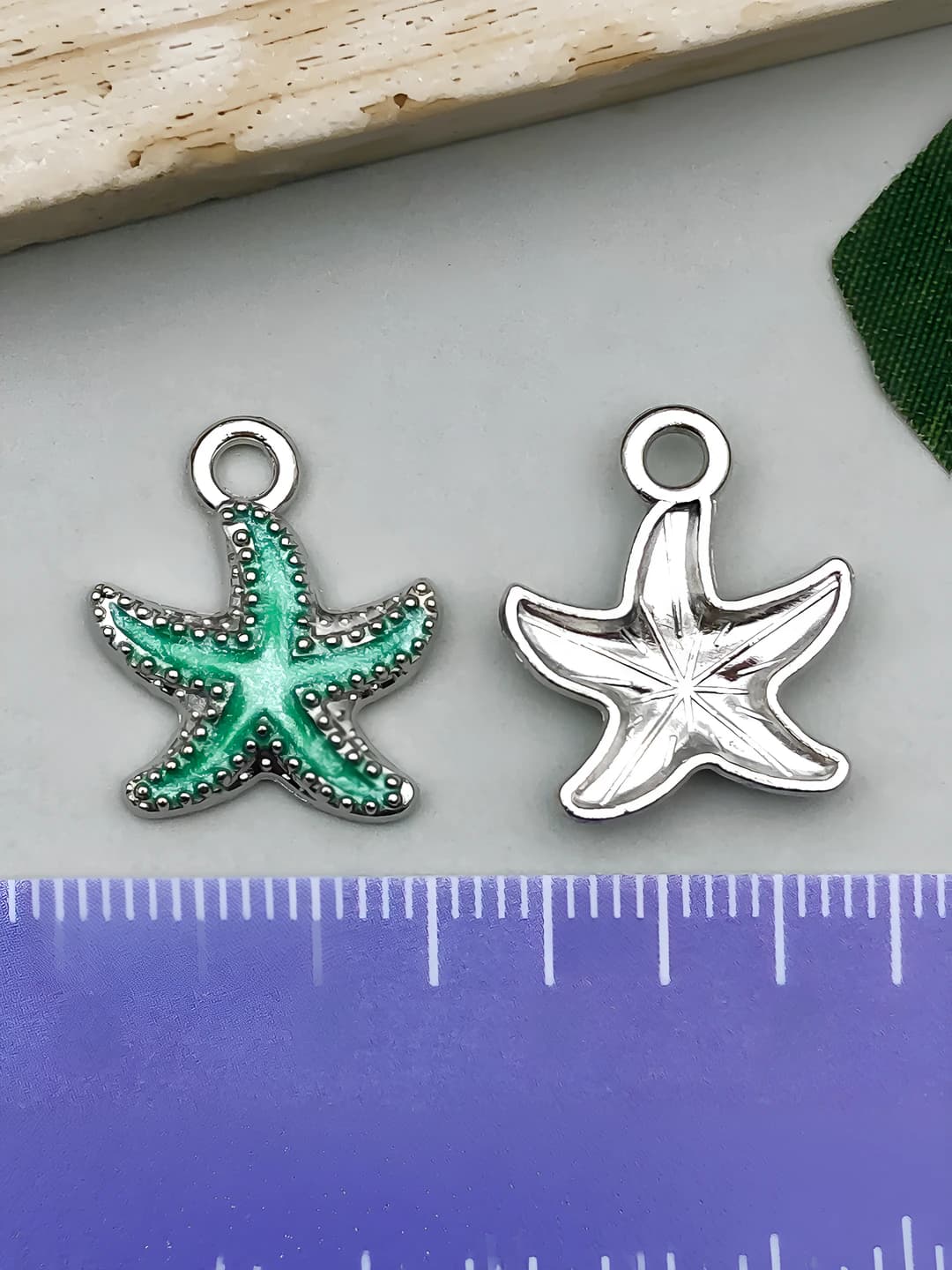 Зелёная морская звезда 15x18mm