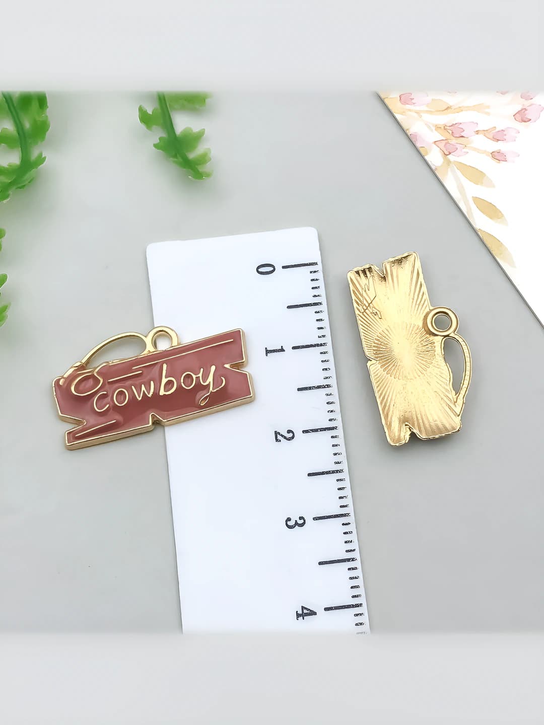 1 шт джинсовый знак cowboy 12x23mm - 1.1g