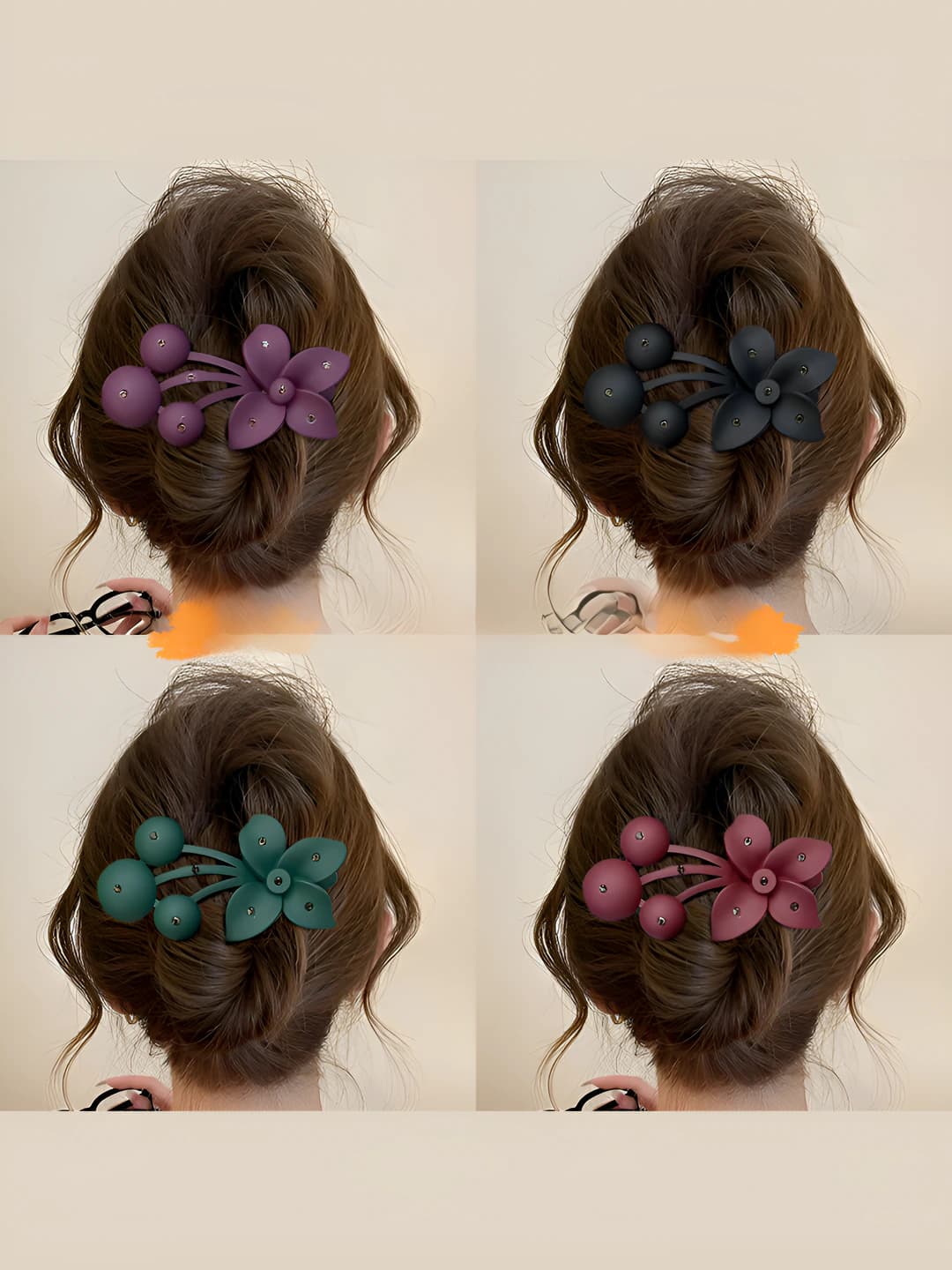 Women's flower hair clips and combs, 2026 new model, korean style