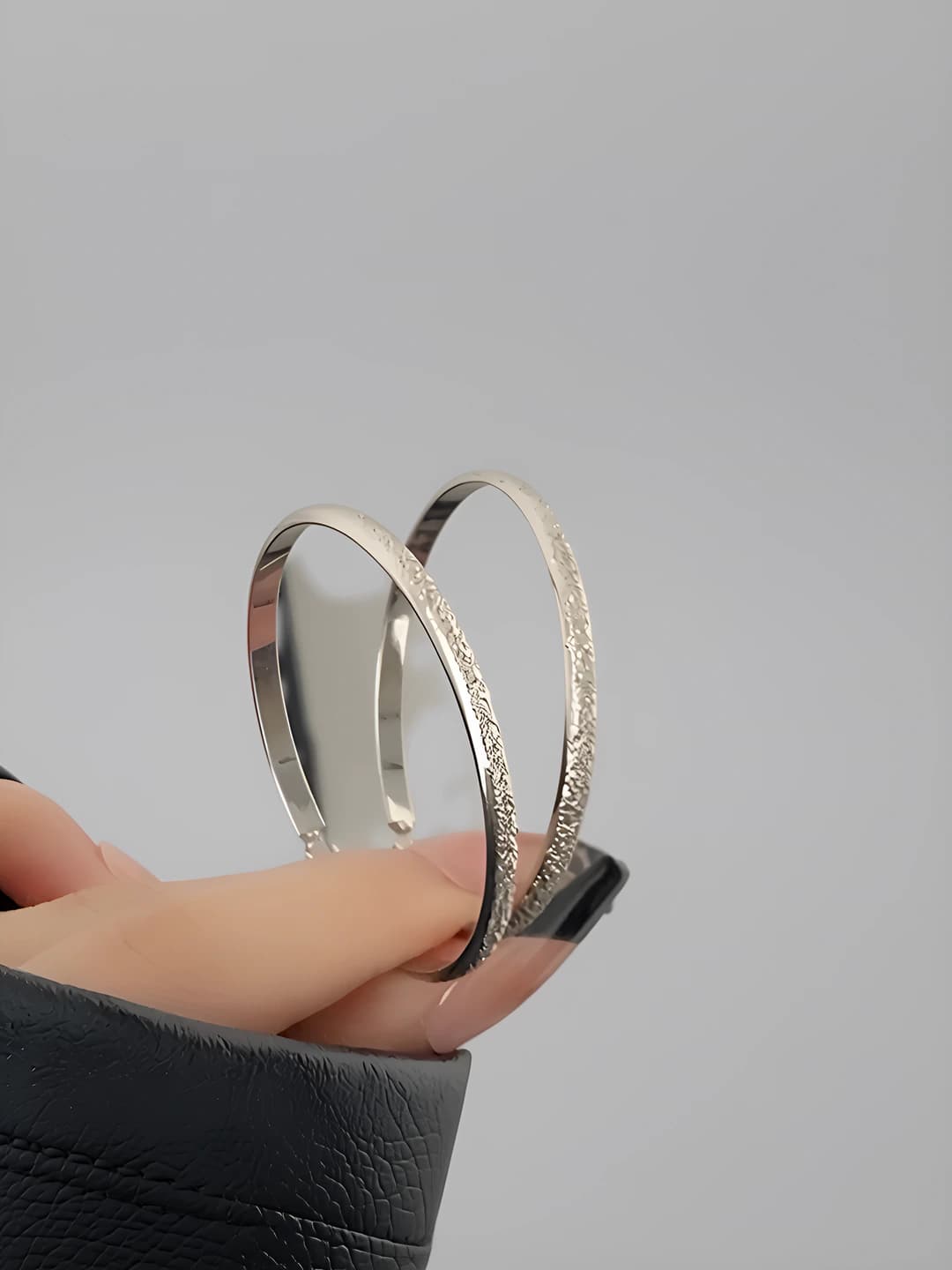 Silver hoop earrings
