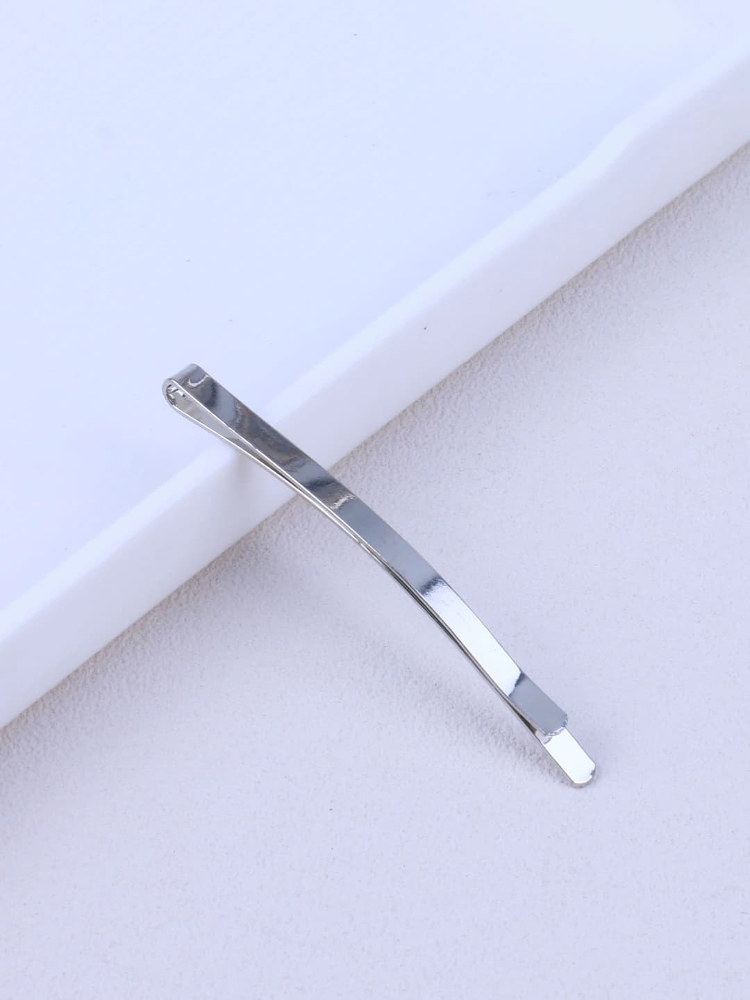 Серебряный прямой зажим 6.5cm малый