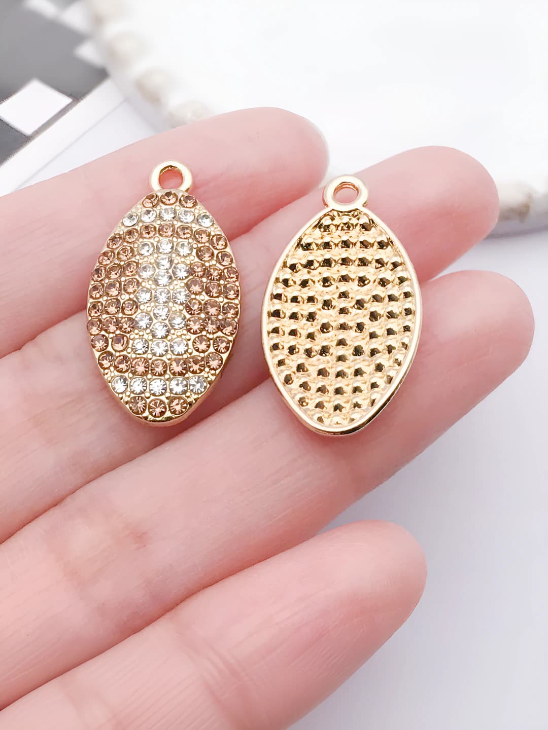 Champagne football 26.5x14x3mm