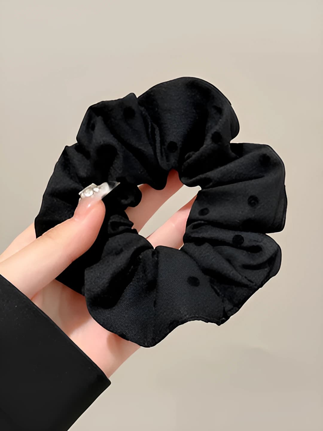 Black, polka dot