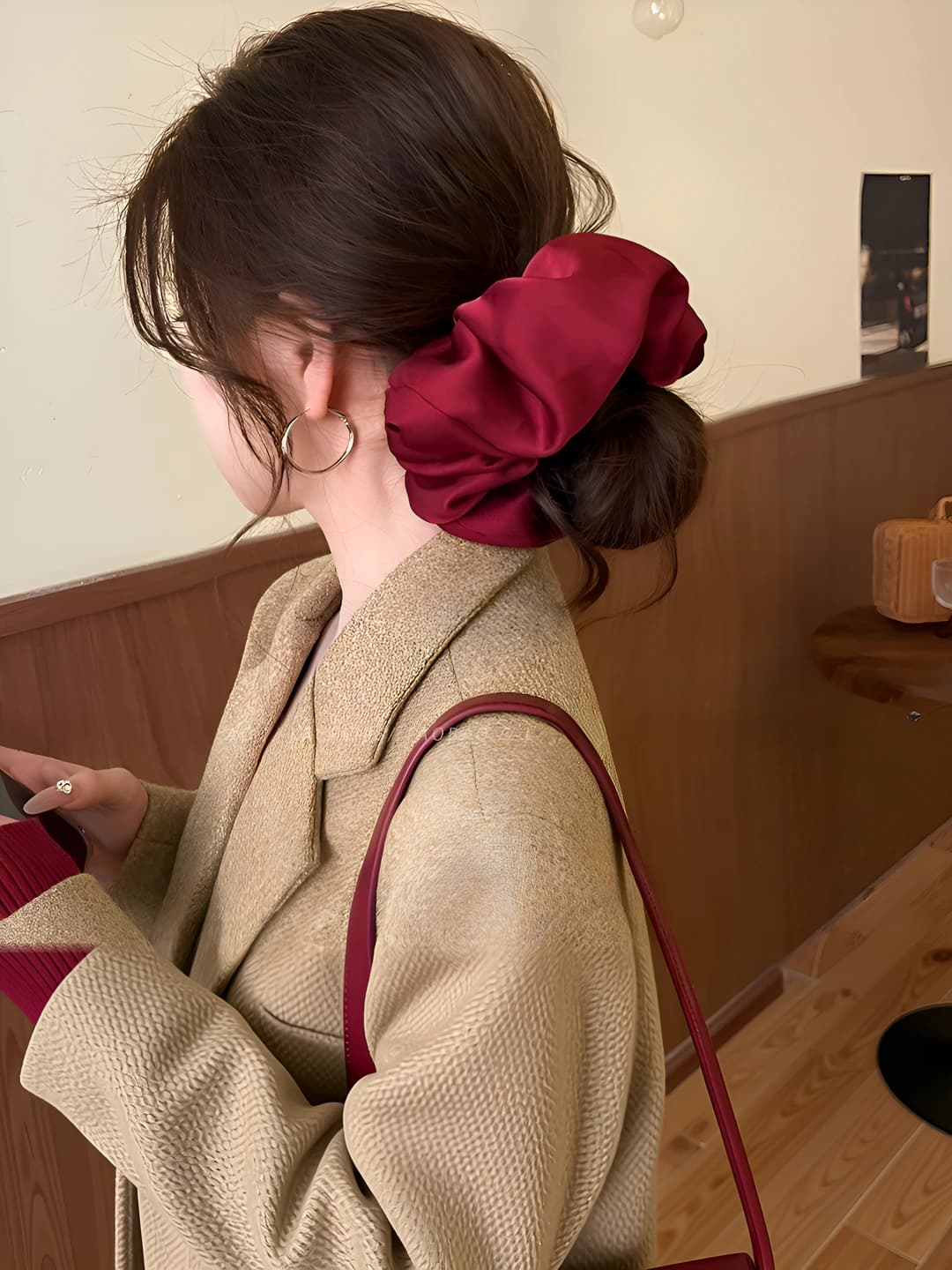 Red Large Scrunchie 18 cm