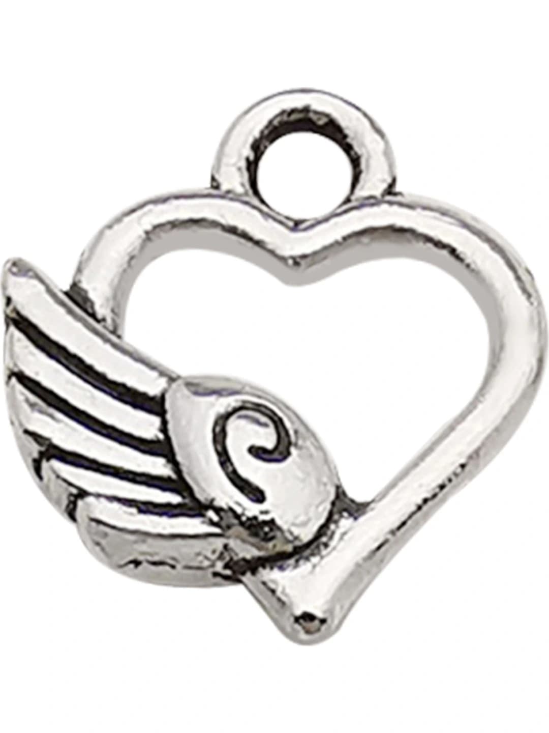 1 pc, winged heart, 10x11mm, 0.6g