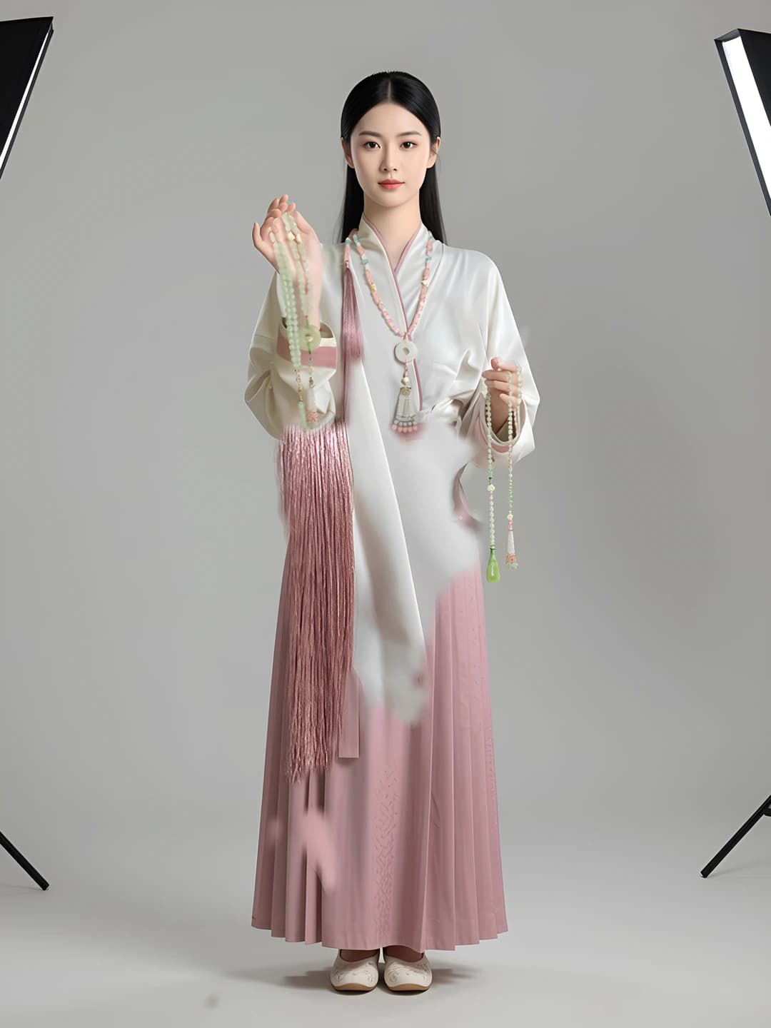 Ayollar uchun retro uslubdagi geometrik shakldagi qo'lda ishlangan alloy va resin materialdagi uzun tushuvchi tassel (chig'och) bilan bezatilgan yingluo (inglot) zanjir