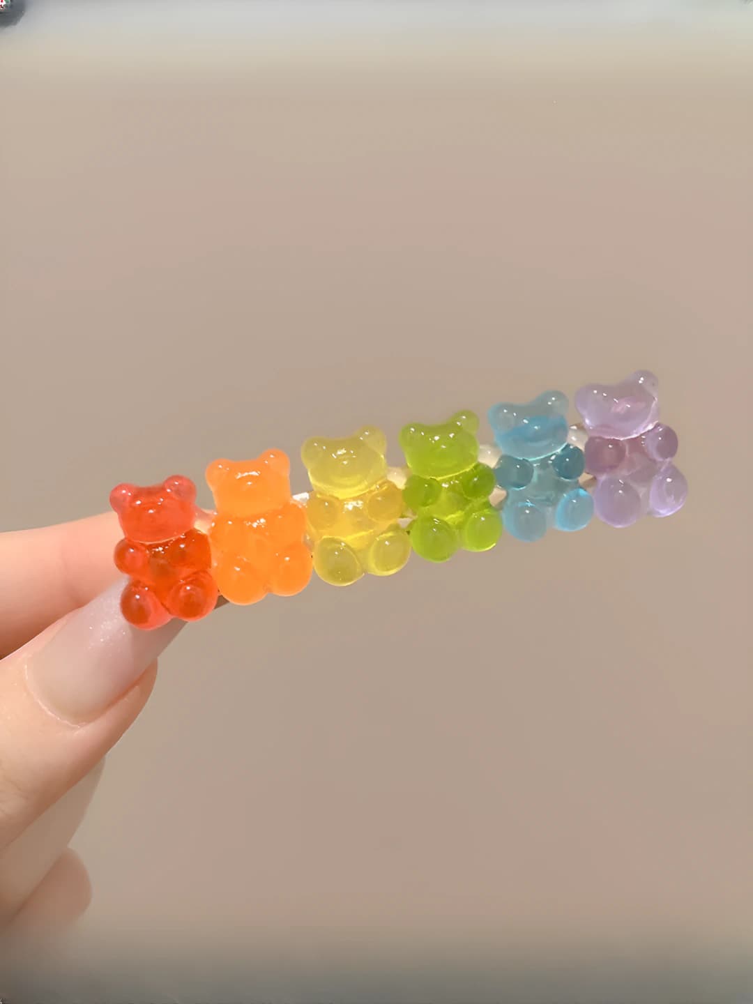 1# Разноцветный желейный мишка зажим -7cm
