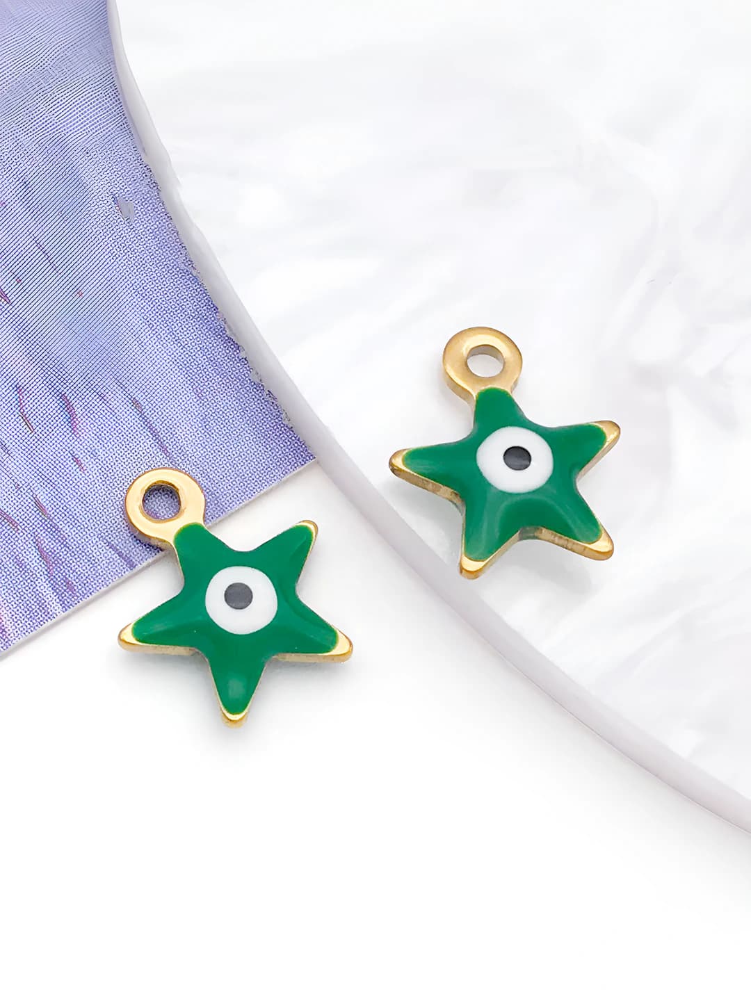 Green, double-sided, 9x10mm
