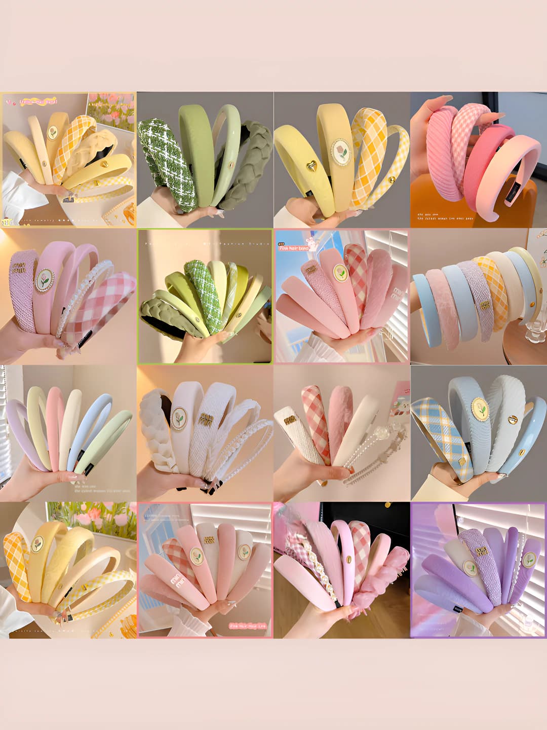 Women's headband: high crown, cream style, dopamine, thin, Korean, delicate hair accessory